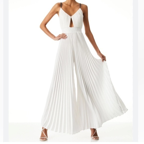 Alice + Olivia Pants - Alice & Olivia Gloria Chain Strap Jumpsuit